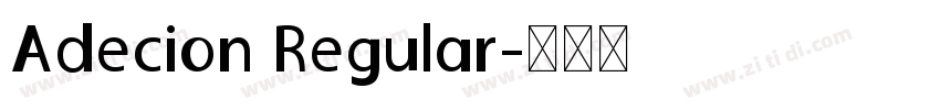 Adecion Regular字体转换